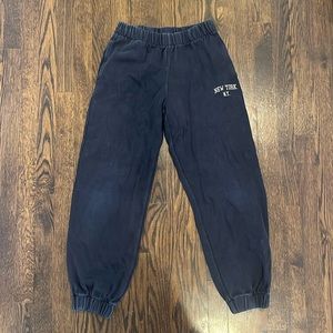 Navy Cuffed “New York” Brandy Sweatpants